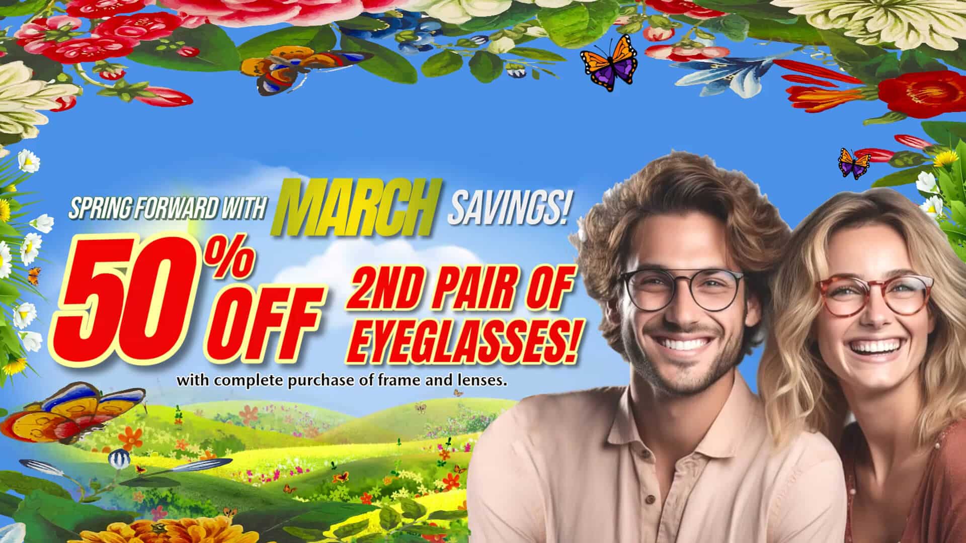 50% OFF 2nd Pair of Eyeglasses