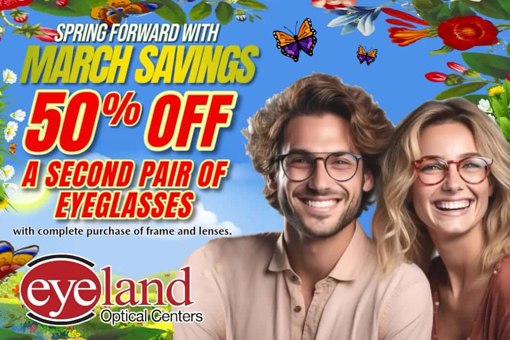 50% OFF 2nd Pair of Eyeglasses 