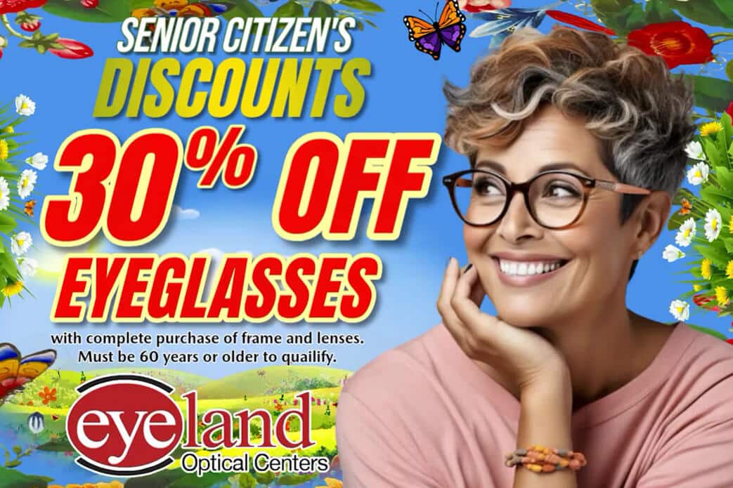 30% OFF Eyeglasses for Seniors